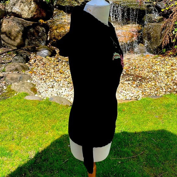 MAJOR DE LEMA ZIP UP FLORAL SPARKLE CARDIGAN HOODIE - M 🌸🍀🌺 - Picture 7 of 8